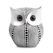 Owl Statue Decor White Small