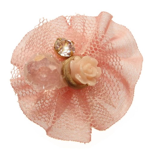 Bague rose saumon fleur - saumon,