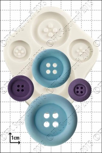 Moule silicone grand boutons - silicone,
