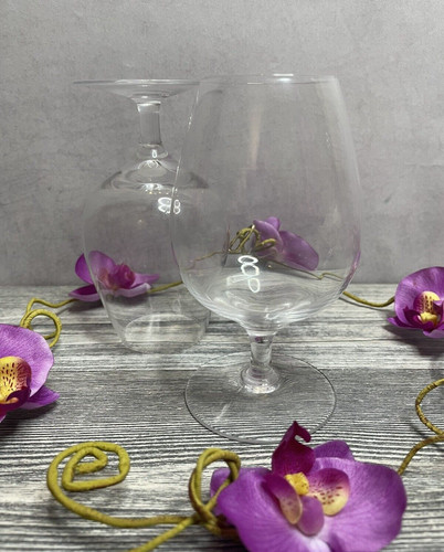 Paire verres pied en - paire,