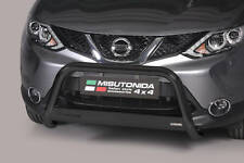 Pare Buffle Noir Pour Nissan Qashqai J11 2014-2021 Homologue Inox Ø 63mm