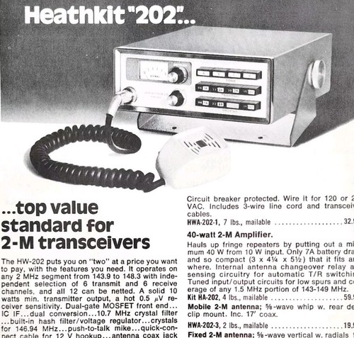 1975 heath heathkit 202 m - 1975, 2-m