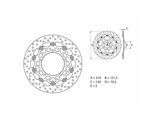 Disque frein brembo serie - disque,