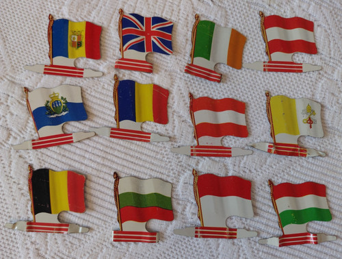 Lot plaque drapeau métal - lot,