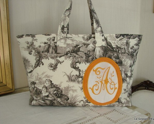 Sac toile jouy marronet - sac,