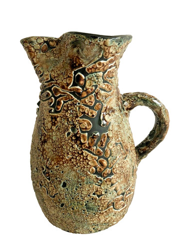 Vase pichet émaux marron - pichet,