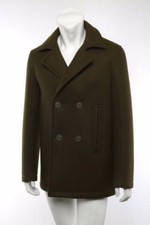 MAISON MARTIN MARGIELA Mens Army Double Breasted Cushy Peacoat Coat Jacket 40/50