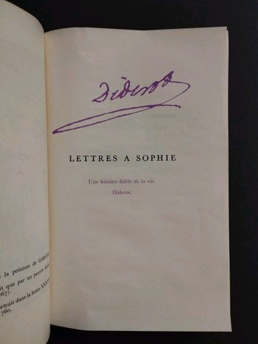 Lettres diderot sophie - de, À