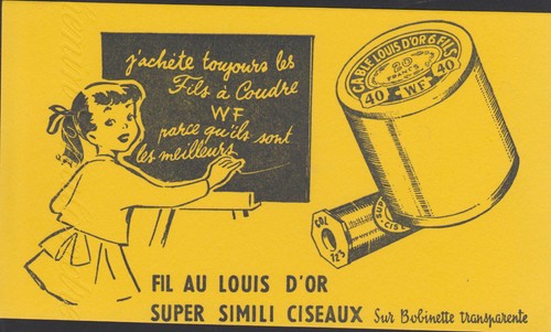 Buvard ancien publicitaire fil - buvard,