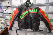 blouson moto KAWASAKI  vintage en CUIR homme taille XL