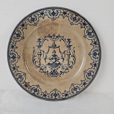 Assiette Plate Décor Moustiers De Jules Vieillard 19ème 