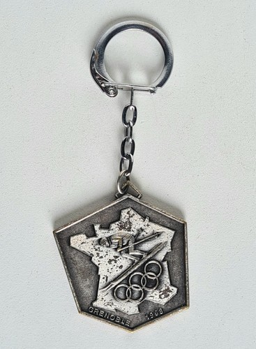 Ancien porte clés laiton - porte, en