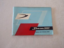 Ancienne Notice d'Entretien SIMCA 1000