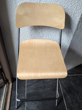 (Lot de 4) Chaise de Bar Ikea Franklin - Tabouret Pliable Bois Gris - 801.992.14