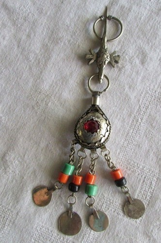 Fibule argent cabochon - argent,
