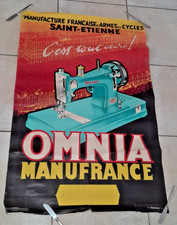 AFFICHE OMNIA MANUFRANCE MACHINE A COUDRE 1950 SIGNE FALCUCCI