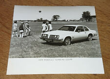 Photo de presse Originale Pontiac Sunbird Coupé 1979
