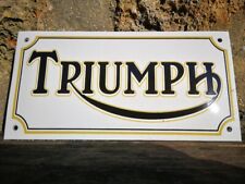 Plaque émaillée TRIUMPH Enamel sign no Bsa Norton Enfield