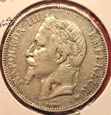 1867-BB France 5 Francs -