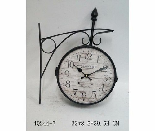 Horloge murale métal style - en,