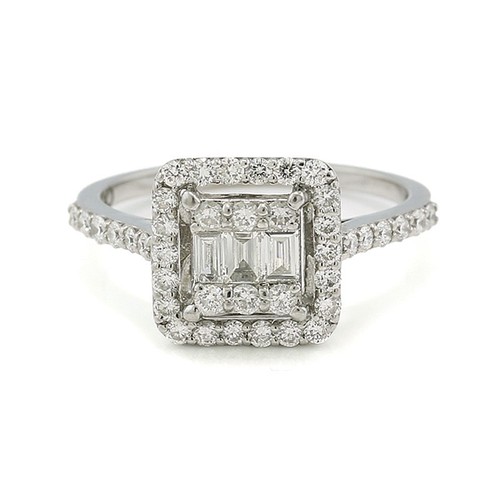 Bague diamant illusion - bague,