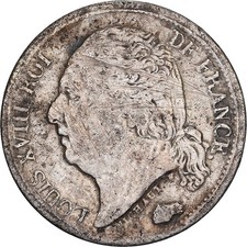 France, Louis XVIII, 1/2 Franc, 1822, Paris, Argent, TB, Gadoury:401