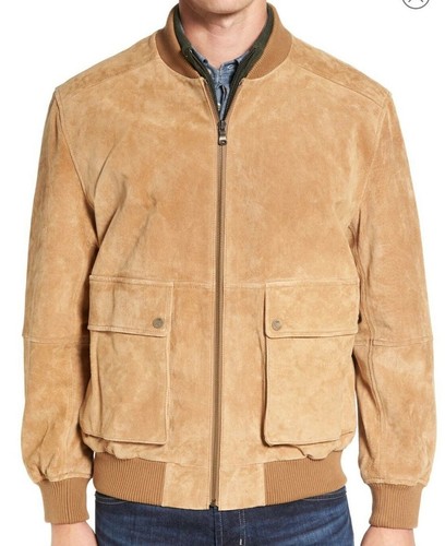 Blouson bomber homme cuir daim