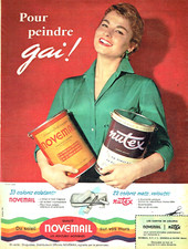 Publicité Advertising 1223 1959   Novemail Nutes  peintures murales