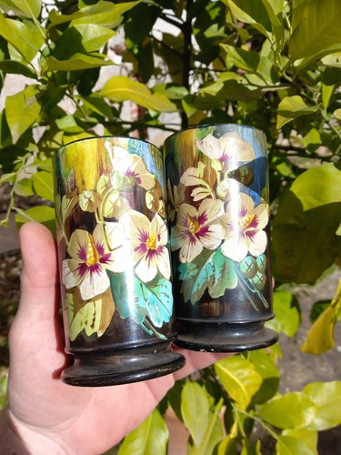Paire vases rouleaux creil - paire,