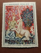 TIMBRE NEUF R.F la dame a la licorne tapisserie 15 scl MULTICOULEUR 52MM SUR 40M