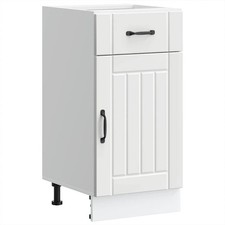 Armoire murale de cuisine avec porte en verre Lucca gris béton vidaXL