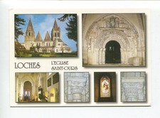 Loches - Eglise Saint Ours - Nef, portail, chapiteau roman, vitrail - Multivues