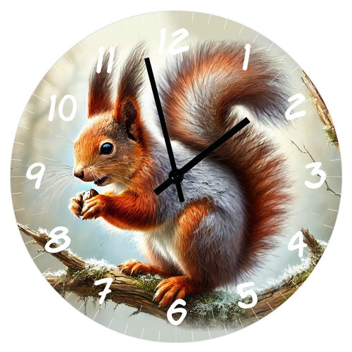 Horloge verre écureuil 29 - en,