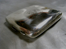 ANCIEN ETUI CIGARETTE BOITE ARGENT MASSIF ANGLAIS INSCRIPTION SILVER BOX 1913