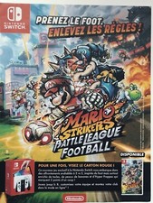 NINTANDO SWITCH vintage Print Ad !! MARIO STRIKERS BATTLE LEAGUE FOOTBALL