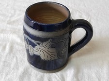 Chope à Bière en Grès d'Alsace Bleu Signée Remmy Betschdorf