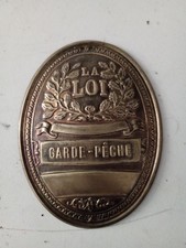 Plaque laiton garde peche - plaque,