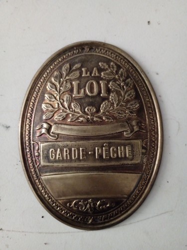 Plaque laiton garde peche - laiton,