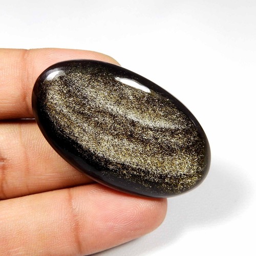 Cabochon obsidienne dorée - cabochon,