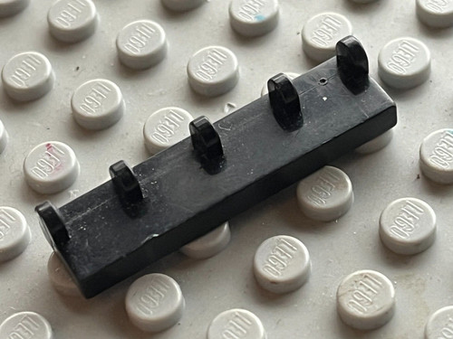 Lego black hinge - hinge, 1x4