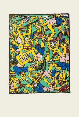 Robert combas lithographie - combas,