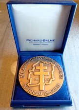 MEDAILLE en  BRONZE  COMITE du SOUVENIR Général De GAULLE Essonne 2001  BALME