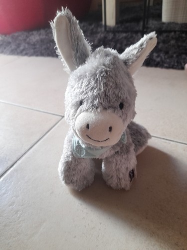 Doudou peluche ane - peluche, gris