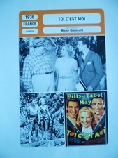 CARTE FICHE CINEMA 1936 TOI