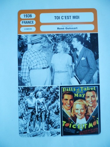 Carte fiche cinema 1936 - carte,