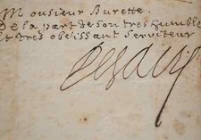 Très rare autographe de l'académicien Louis de Sacy.