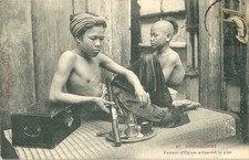 CPA Cochinchine Fumeur d'