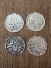 Pièces 5 francs Argent. Lot