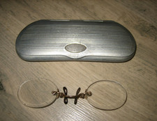Lunette Ancienne Binocle Lorgnon pince Nez & son Etui