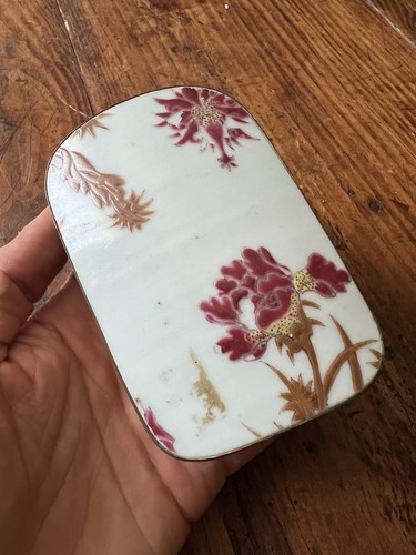 Boite porcelaine decors - porcelaine,